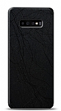 Dafoni Samsung Galaxy S10 Plus Siyah Electro Deri Grnml Telefon Kaplama