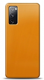 Dafoni Samsung Galaxy S20 FE Metalik Parlak Grnml Sar Telefon Kaplama