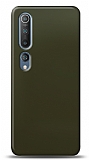Dafoni Xiaomi Mi 10 Metalik Parlak Grnml Koyu Yeil Telefon Kaplama