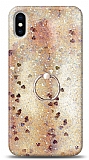 Eiroo Bright iPhone X / XS Sulu Simli Gold Silikon Klf