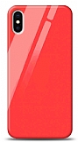 Eiroo iPhone X / XS Silikon Kenarl Krmz Cam Klf
