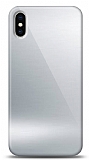Eiroo iPhone XS Max Silikon Kenarl Aynal Silver Klf
