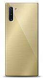 Eiroo Samsung Galaxy Note 10 Silikon Kenarl Aynal Gold Klf