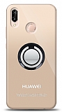 Huawei P20 Lite Siyah Tutuculu effaf Klf