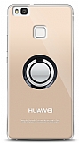 Huawei P9 Lite Siyah Tutuculu effaf Klf