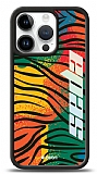 Dafoni Hologram iPhone 15 Pro Kiiye zel Tropical Color Klf