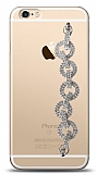 iPhone 6 Plus / 6S Plus Silver Shiny Halka Zincirli Resimli Klf