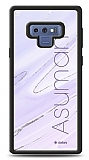 Dafoni Glossy Samsung Galaxy Note 9 Kiiye zel simli Simli Mor Mermer Klf