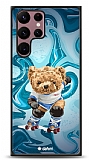 Dafoni Art Samsung Galaxy S22 Ultra 5G Skating Teddy Bear Klf