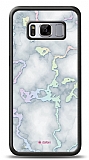 Dafoni Hologram Samsung Galaxy S8 Beyaz Mermer Desenli Klf