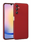 Samsung Galaxy A25 Mat Krmz Silikon Klf