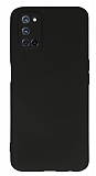 Oppo A52 Kamera Korumal Siyah Silikon Klf