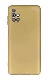 Samsung Galaxy M51 Kamera Korumal Gold Silikon Klf
