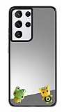 Samsung Galaxy S21 Ultra Kurbaa Figrl Aynal Silver Rubber Klf
