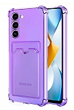 Samsung Galaxy S24 Kartlkl Kamera Korumal effaf Mor Rubber Klf
