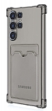 Samsung Galaxy S24 Ultra Kartlkl Kamera Korumal effaf Siyah Rubber Klf