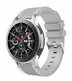 Samsung Galaxy Watch izgili Silikon Gri Kordon (46 mm)