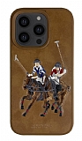 Santa Barbara Jockey Polo Racquet Club iPhone 13 Pro Max Kahverengi Deri Klf