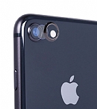Totu Design iPhone 7 / 8 Siyah Metal Kamera Koruma Yz ve Cam
