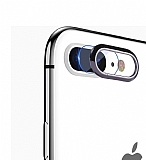 Totu Design iPhone 7 Plus / 8 Plus Siyah Metal Kamera Koruma Yz ve Cam