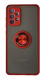Union Ring Samsung Galaxy A72 / A72 5G Kamera Korumal Krmz Klf