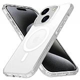 X-Level Ice Crystal iPhone 15 MagSafe zellikli effaf Silikon Klf