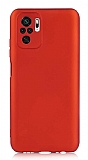 Xiaomi Redmi Note 10S Kamera Korumal Mat Krmz Silikon Klf