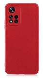 Xiaomi Redmi Note 11 Pro Kamera Korumal Mat Krmz Silikon Klf