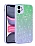 Eiroo Glitter Marble iPhone 11 Mermer Desenli Lila Silikon Klf