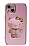 Eiroo iPhone 13 Aynal Kitty Standl Mor Silikon Klf