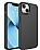 Eiroo iPhone 14 Plus Metal ereveli Siyah Rubber Klf