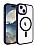 Eiroo Luxe iPhone 15 Magsafe zellikli Silikon Kenarl Derin Mor Rubber Klf