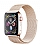 Eiroo Milanese Loop Apple Watch 4 / Watch 5 Krem Metal Kordon (44 mm)