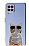 Eiroo Samsung Galaxy M32 Bulldog Standl Mavi Silikon Klf