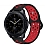 Eiroo Samsung Galaxy Watch Silikon Spor Siyah-Krmz Kordon (46 mm)