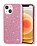 Eiroo Silvery iPhone 13 Mini Simli Pembe Silikon Klf