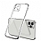 Eiroo Square iPhone 12 Pro Silver Silikon Klf