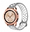 Eiroo Samsung Galaxy Watch 3 45 mm Silikon Gri-Beyaz Spor Kordon