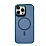 iPhone 14 Pro Max Magsafe zellikli Buzlu Lacivert Rubber Klf