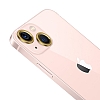 Apple iPhone 13 Metal Kenarl Cam Gold Kamera Lensi Koruyucu