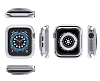 Apple Watch 6 effaf Siyah Silikon Klf ve Ekran Koruyucu 44 mm - Resim 2