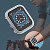Apple Watch 6 effaf Siyah Silikon Klf ve Ekran Koruyucu 44 mm - Resim 5