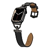 Apple Watch Siyah Metal Deri Kordon (40 mm)