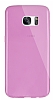 Dafoni Aircraft Samsung Galaxy S7 edge Ultra nce effaf Pembe Silikon Klf