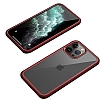 Dafoni Extra iPhone 12 Pro 360 Derece Koruma Cam Krmz Klf