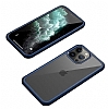 Dafoni Extra iPhone 13 Pro Max 360 Derece Koruma Cam Lacivert Klf