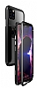 Dafoni Glass Guard iPhone 11 Pro Max Metal Kenarl Cam Siyah Klf