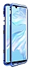 Dafoni Glass Guard iPhone XR Metal Kenarl Cam Mavi Klf