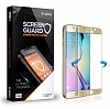 Dafoni Samsung Galaxy S6 Edge Plus Curve Tempered Glass Premium Gold Cam Ekran Koruyucu