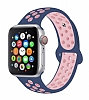 Eiroo Apple Watch / Watch 2 / Watch 3 Mavi-Pembe Spor Kordon (38 mm)
